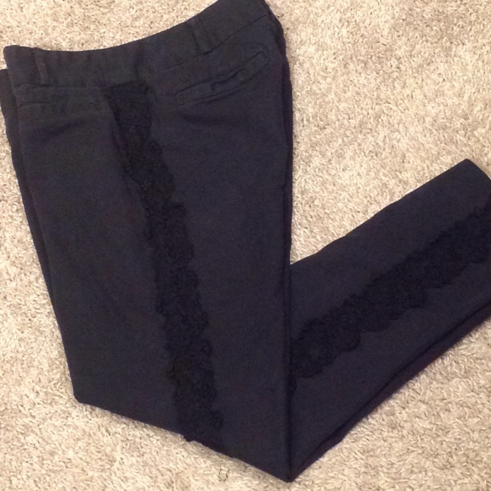 Anthropologie crop black pants